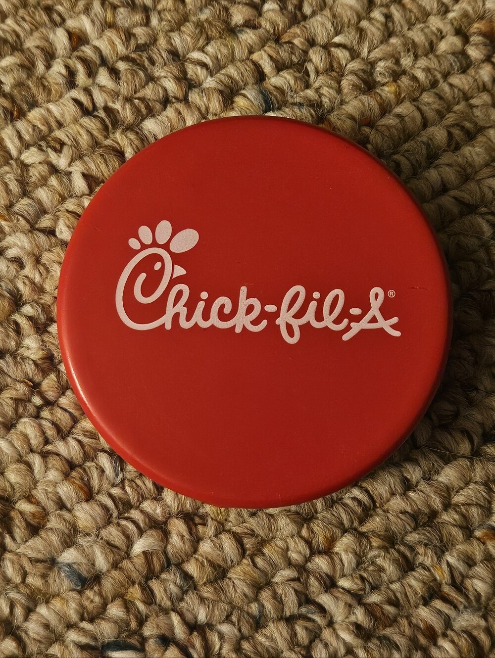 Chick Fil A Red Puck Shaped Steess Ball